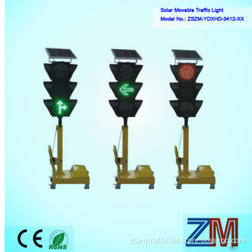 Four Aspects Two Modules LED Flashing Solar Movable Traffic Light / Solar Arrow Movable Light